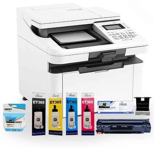 Impressora, cartuchos, tintas e toners da linha Supry