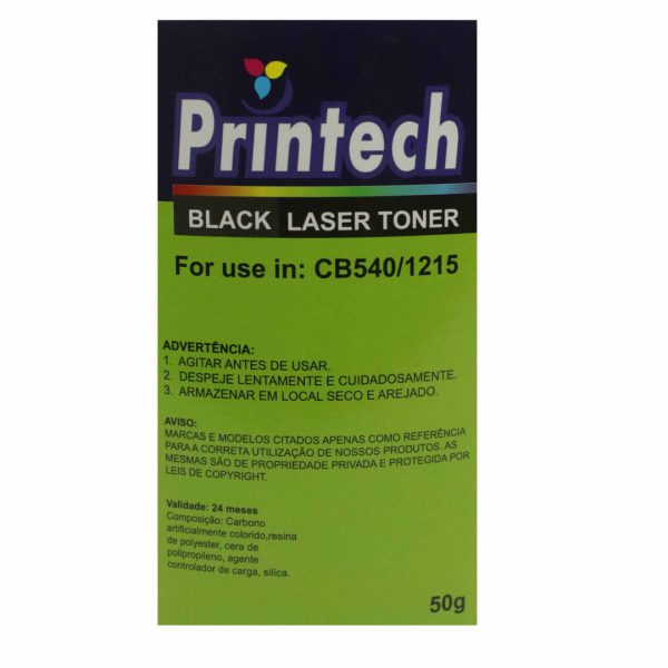 Pó de Toner Compatível HP 540A/320A/210A 1215 BLACK - Imagem 2
