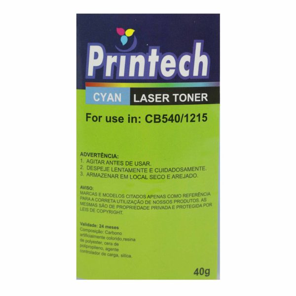 Pó de Toner Compatível HP 541A/321A/211A 1215 CYAN - Imagem 2