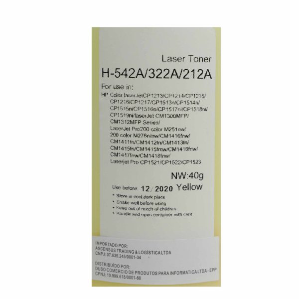 Pó de Toner Compatível HP 542A/322A/212A 1215 YELLOW - Imagem 4